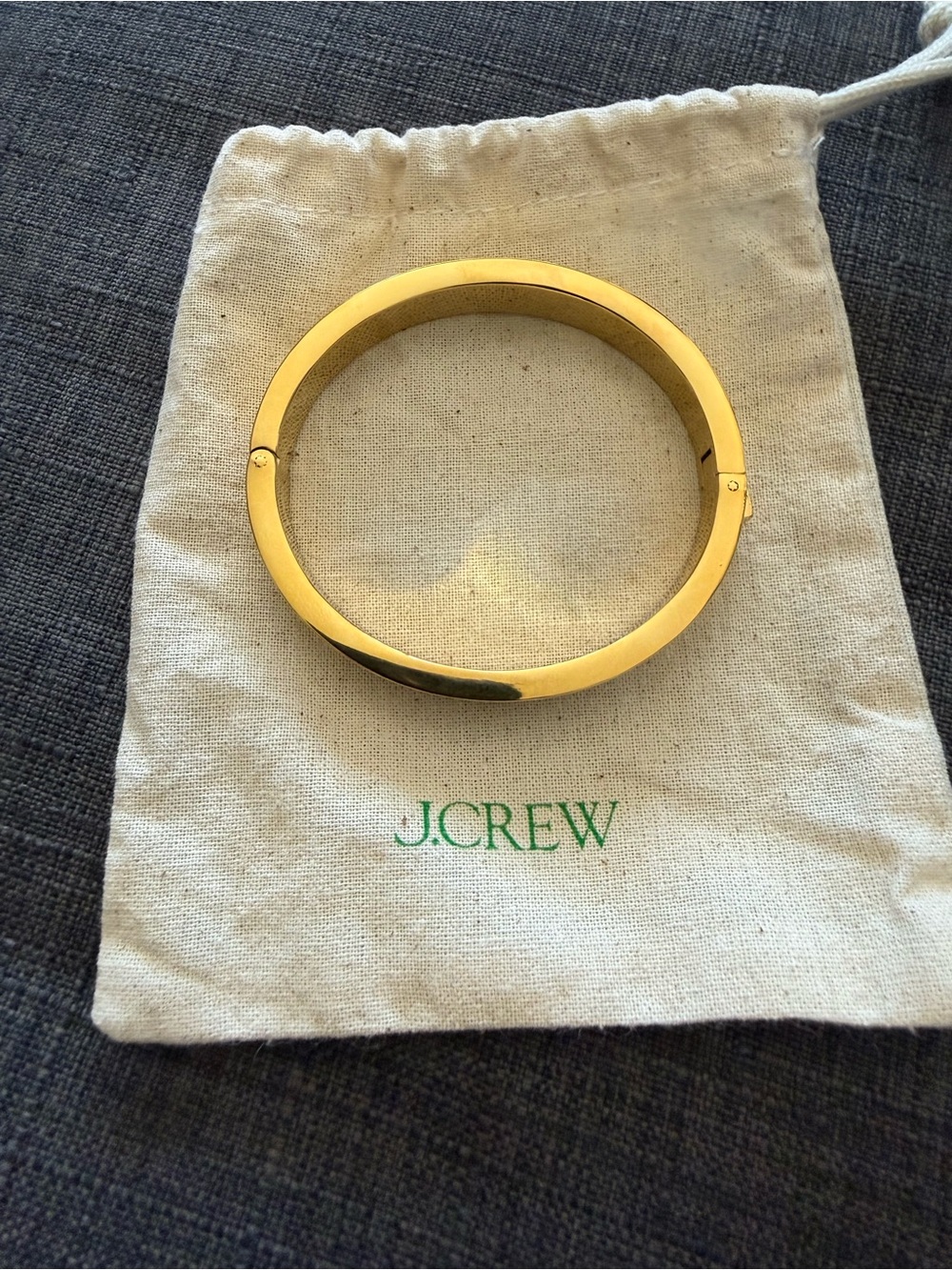 J.Crew Gold Hinged Bangle Bracelet